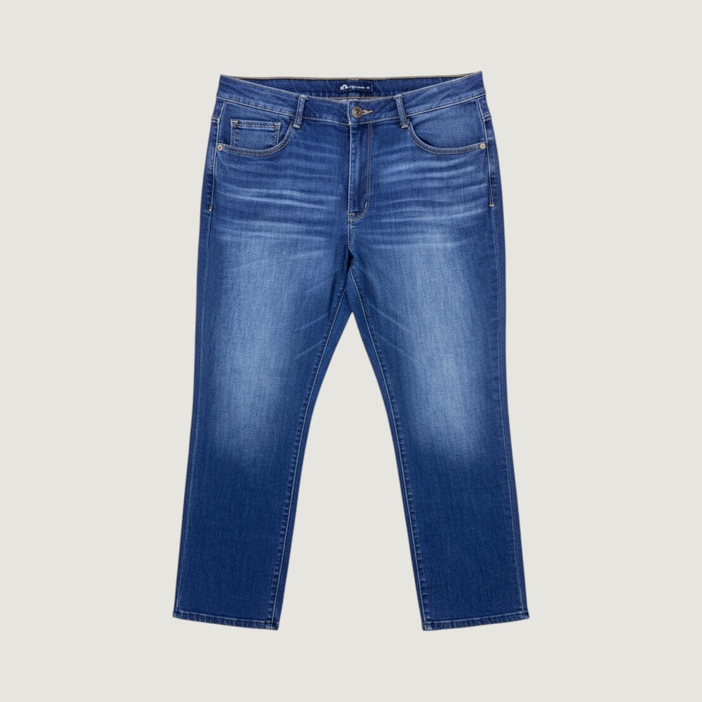 Democracy Ab'solution Straight Jeans Womens 16 Blue Medium Wash Stretch Denim